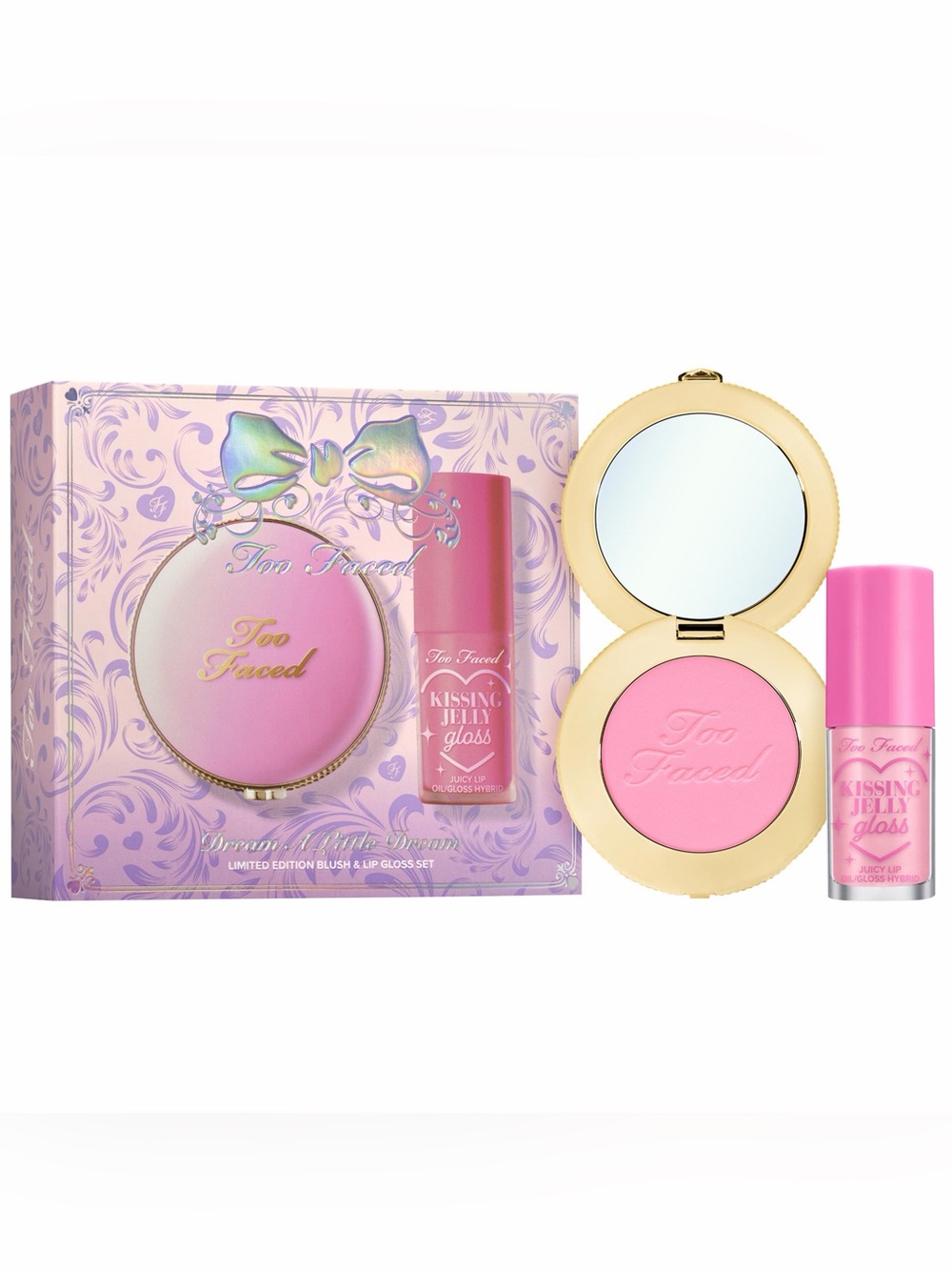 Too Faced Dream A Little Dream Makeup Gift Set Cloud Crush Blush & Kissing Jelly